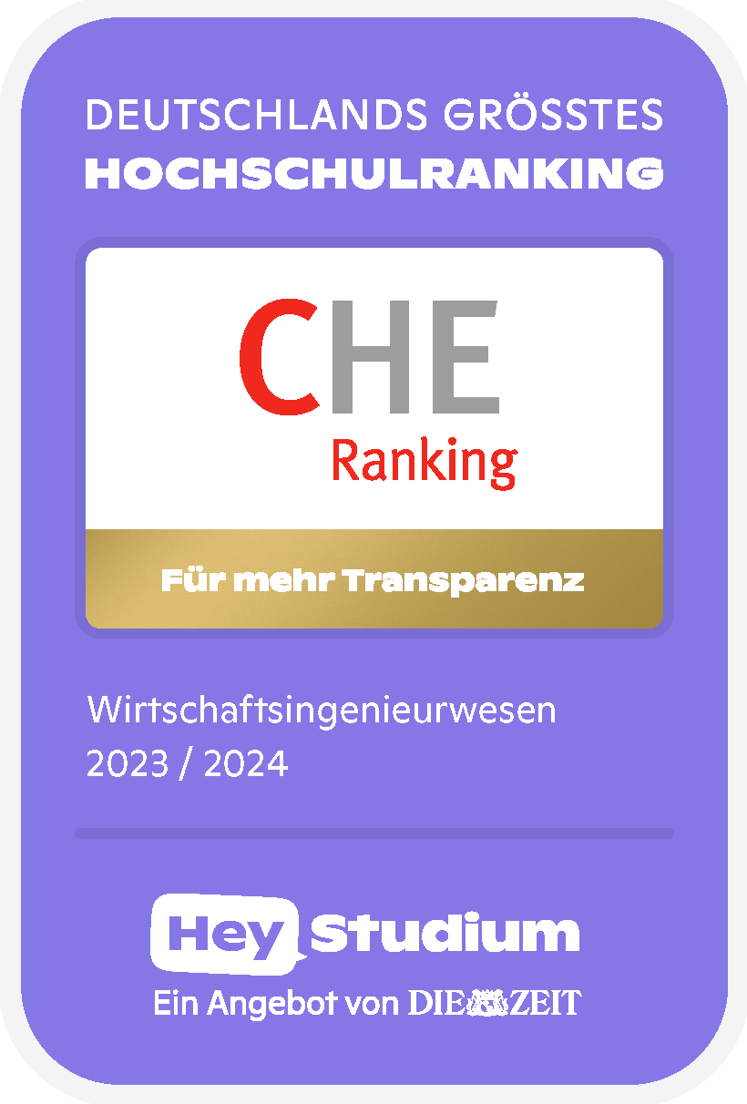Siegel des CHE Rankings mit Verlinkung zur Website von CHE Ranking