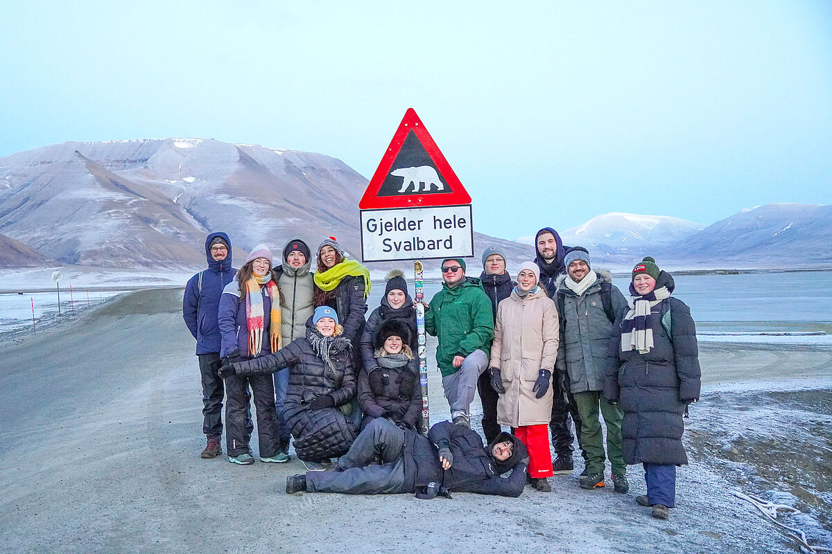 Studentengruppe in Norwegen während einer Exkursion 2025