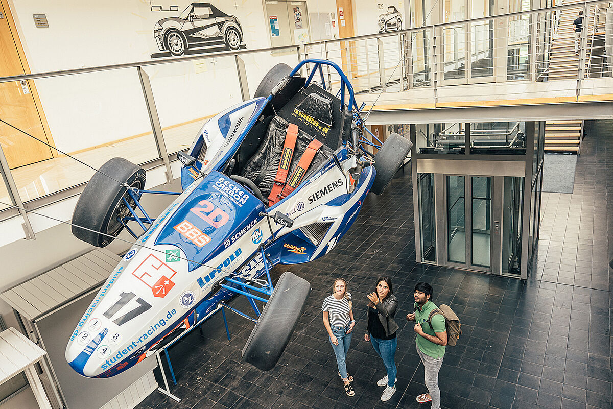 Sports car on display