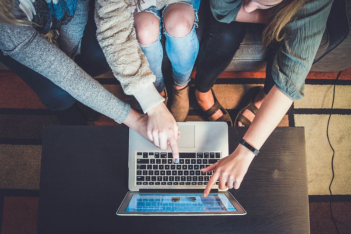 Students on laptop