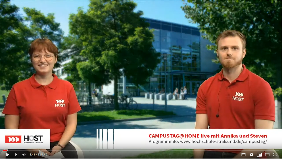 Annika and Steven in the campus studio