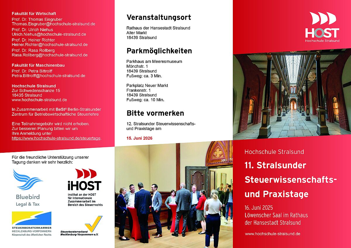 Programm Flyer für die Tagung_Aussenansicht