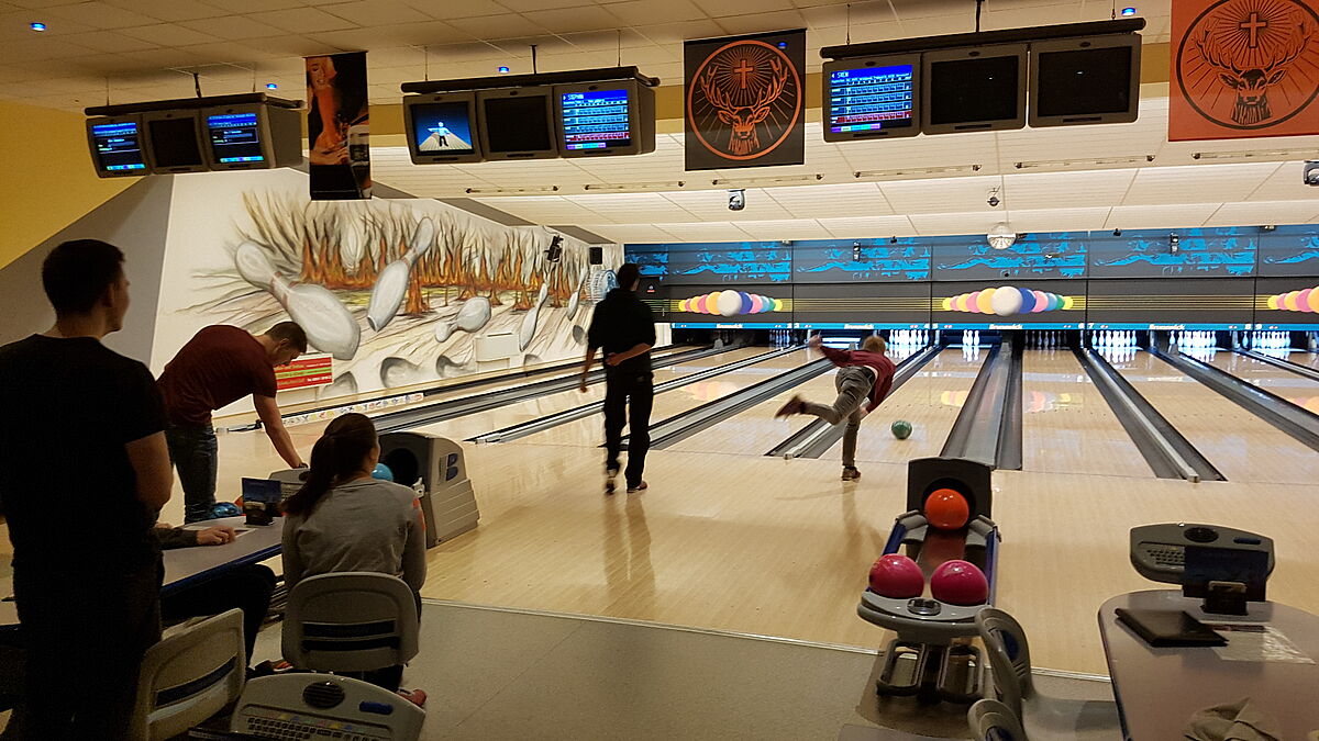 Bowling bei lockerer Stimmung