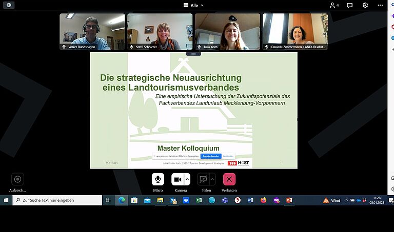 Ausschnitt aus dem Kolloquium mit Prof. Dr. Volker Rundshagen, Steffi Schnierer, Julia Koch und Danielle Zimmermann