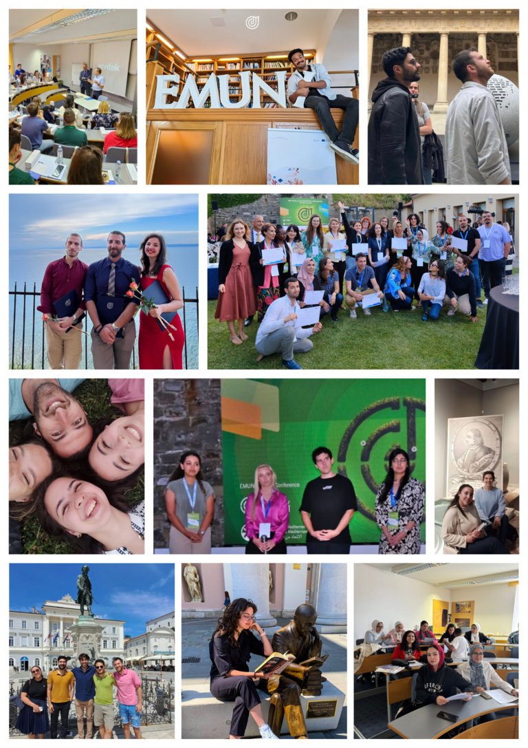 Eine Fotocollage mehrerer Bilder, die Studierende zeigen - in fröhlichen, aktiven Situationen