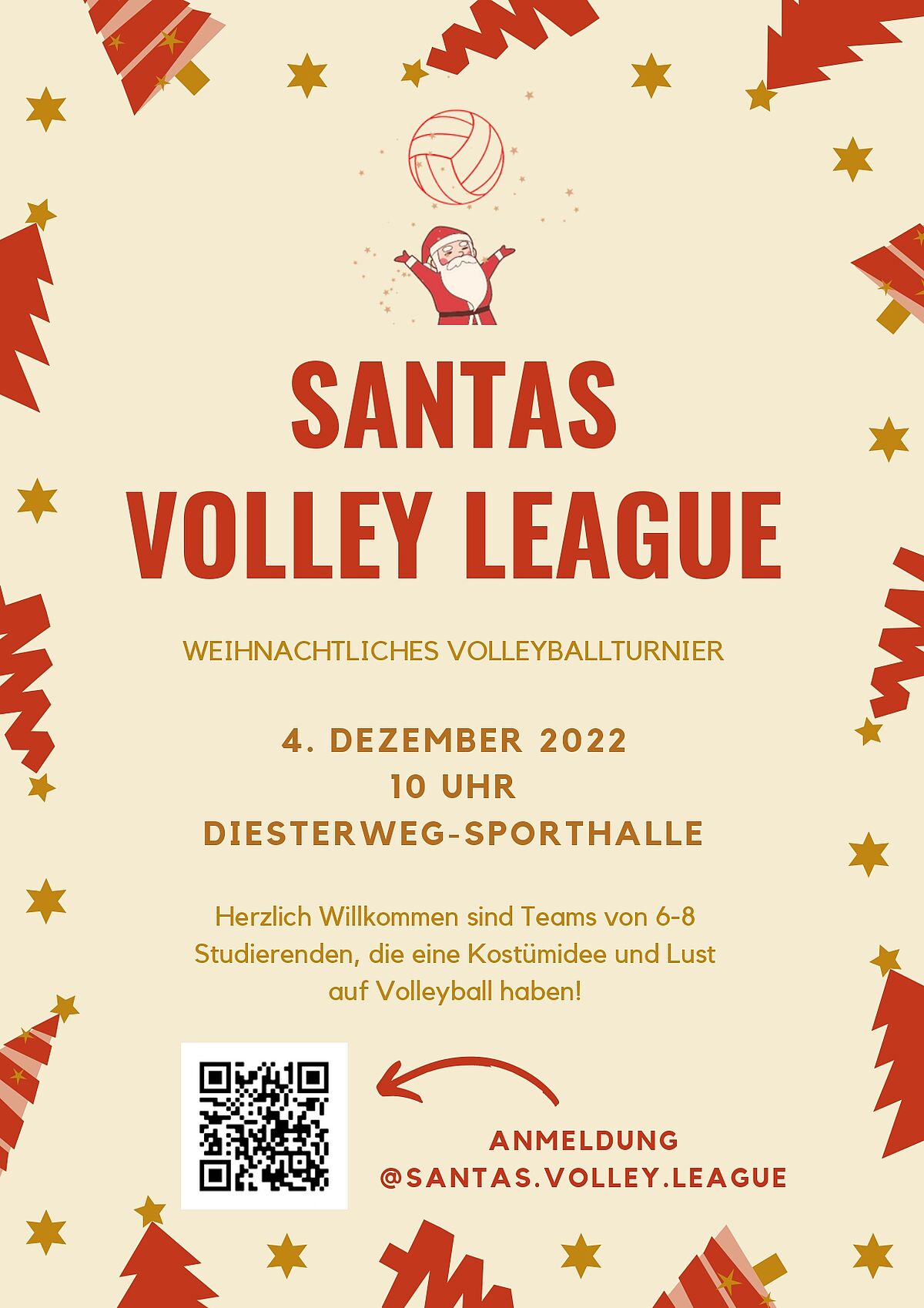 Santas Volley League am 4. Dezember 2022