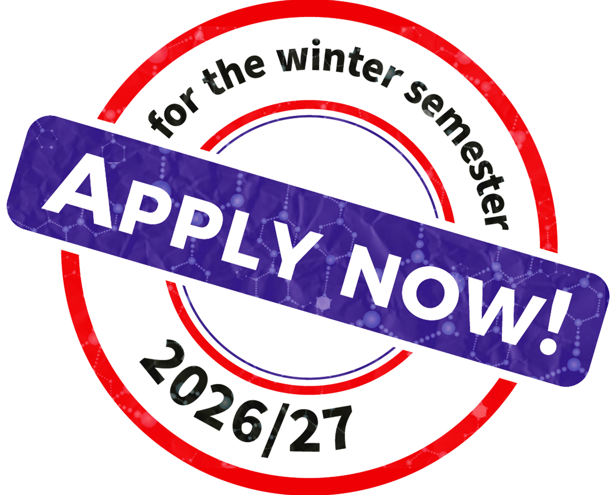 Button: Apply now for the winter semester 2026/27.